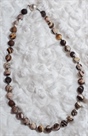 Halskette aus Cappuccino Jaspis und echtes Silber