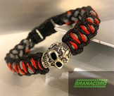 Armband aus Paracord mit Silber Totenkopf