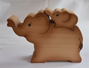 Holzkässeli "Elefant und Jungtier"
