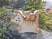 Holzkässeli "Katze und Kätzchen"