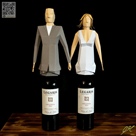 Hochzeitspaar als Flaschenaufsatz
