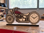 Motorraduhr aus Holz – Geschenk für Biker, 50...